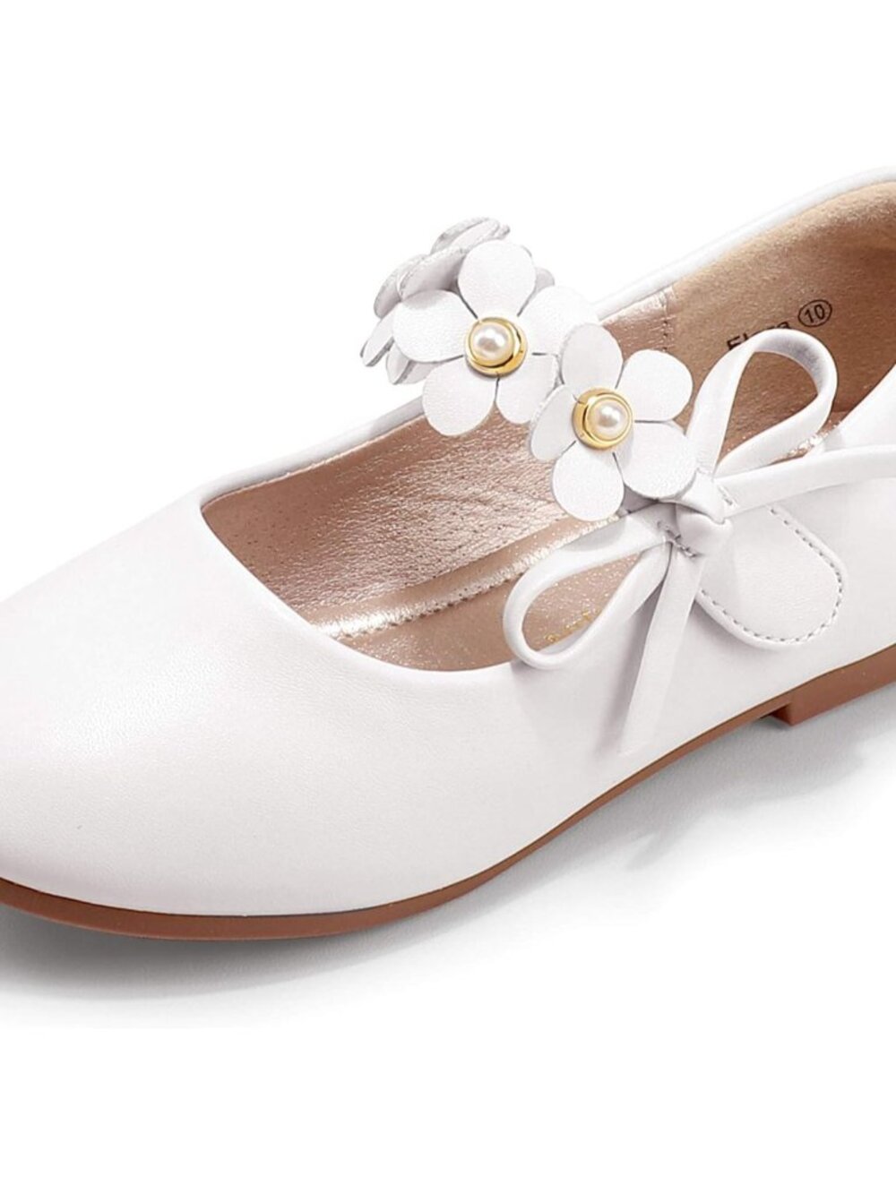 Girls Dress Shoes Toddler Flower Girl Pearls Flats